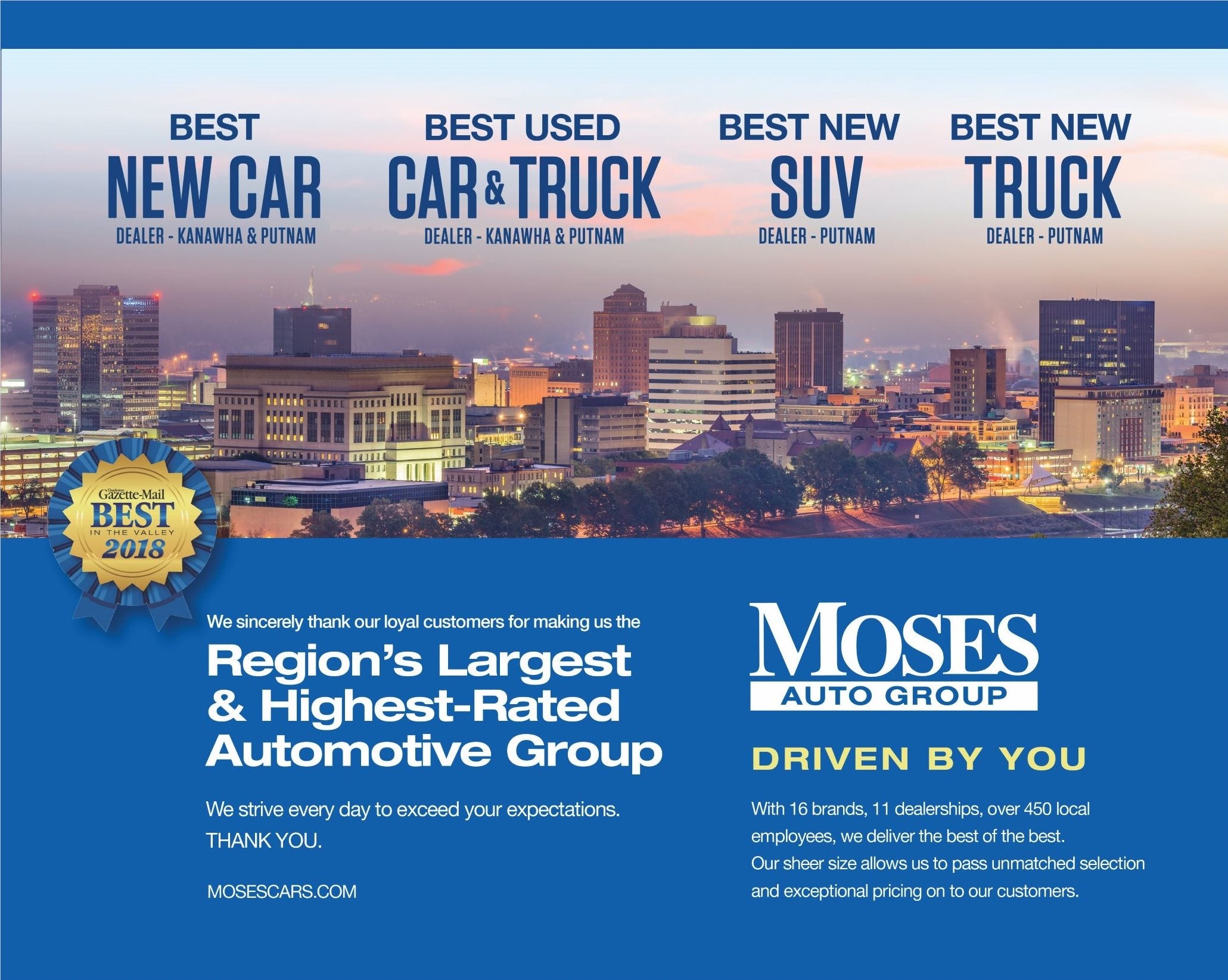 Moses Auto Group Best Dealership Ad